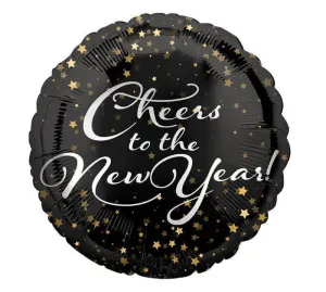 18" New Year Cheers Mylar Balloon