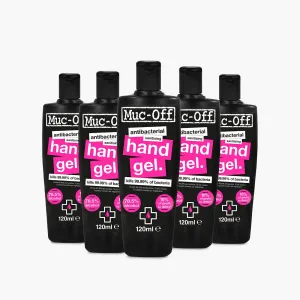 5 x Antibacterial Sanitising Hand Gel 120ml