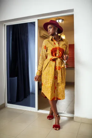 African Ankara Tadala Shirt Dress