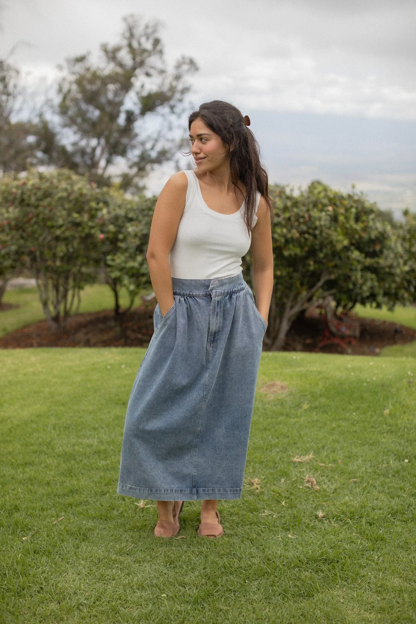 Alana Denim Skirt - Light Wash