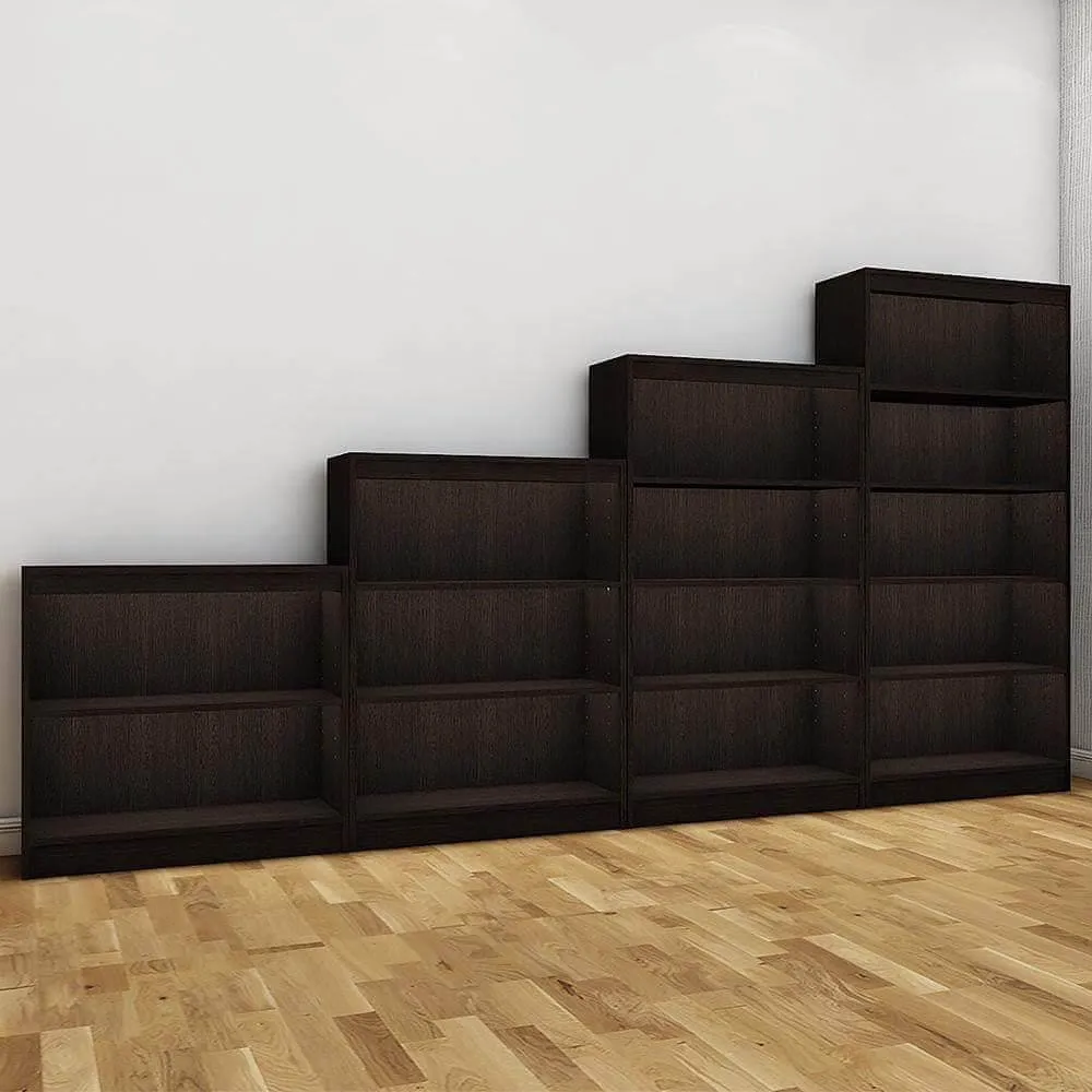 Alpha Book Case Design, Storage Racks and Shelves, Showcase Cabinets Bookcase | 4 Shelfs, Classic Wenge