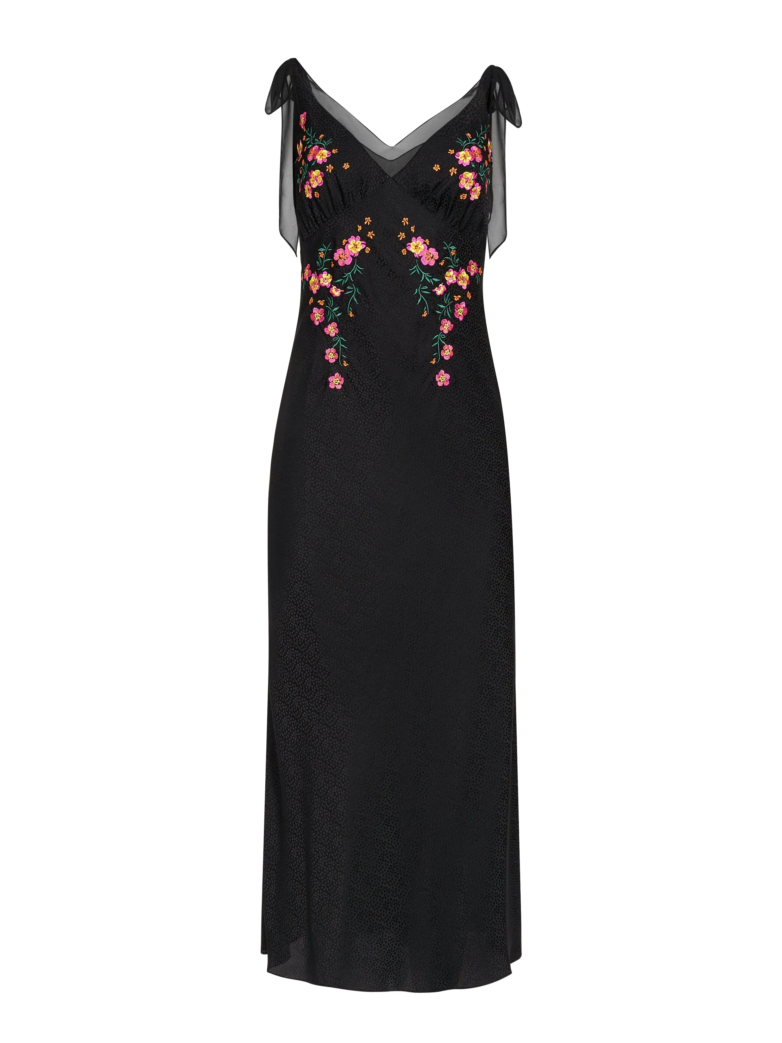 Amelie C Dress in Black Fireflower