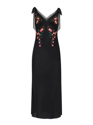 Amelie C Dress in Black Fireflower