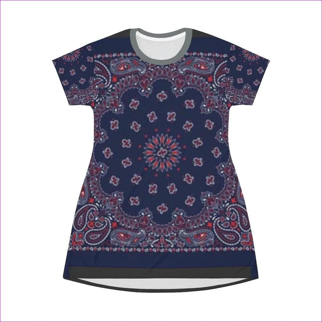 Bandanna Branded T-Shirt Dress- Ships from The US