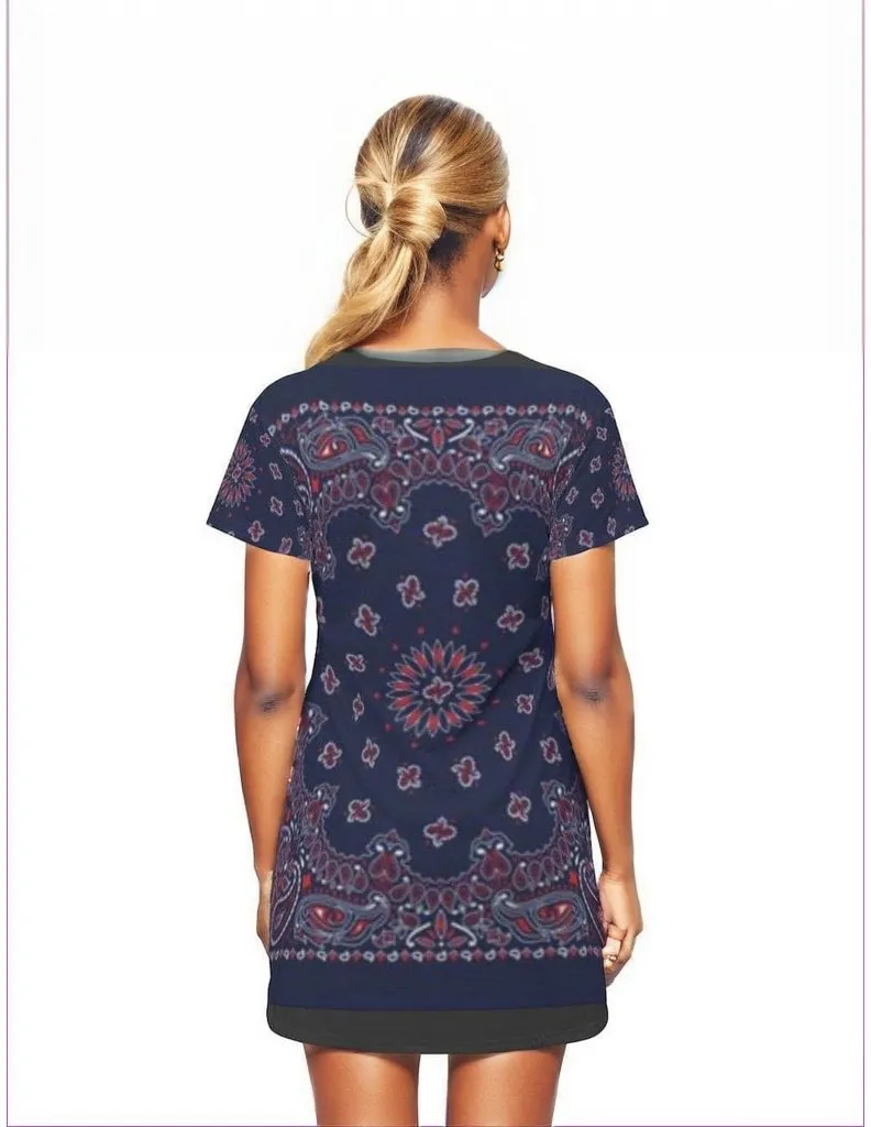 Bandanna Branded T-Shirt Dress- Ships from The US