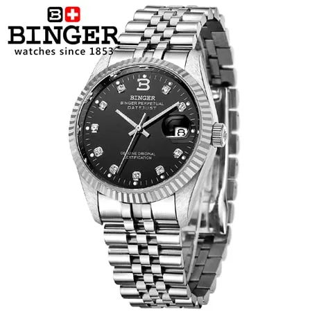 Binger Swiss Striped Mechanical Men's Watch B 552 M