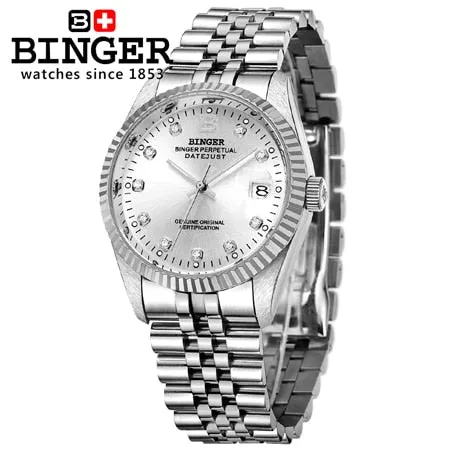 Binger Swiss Striped Mechanical Men's Watch B 552 M