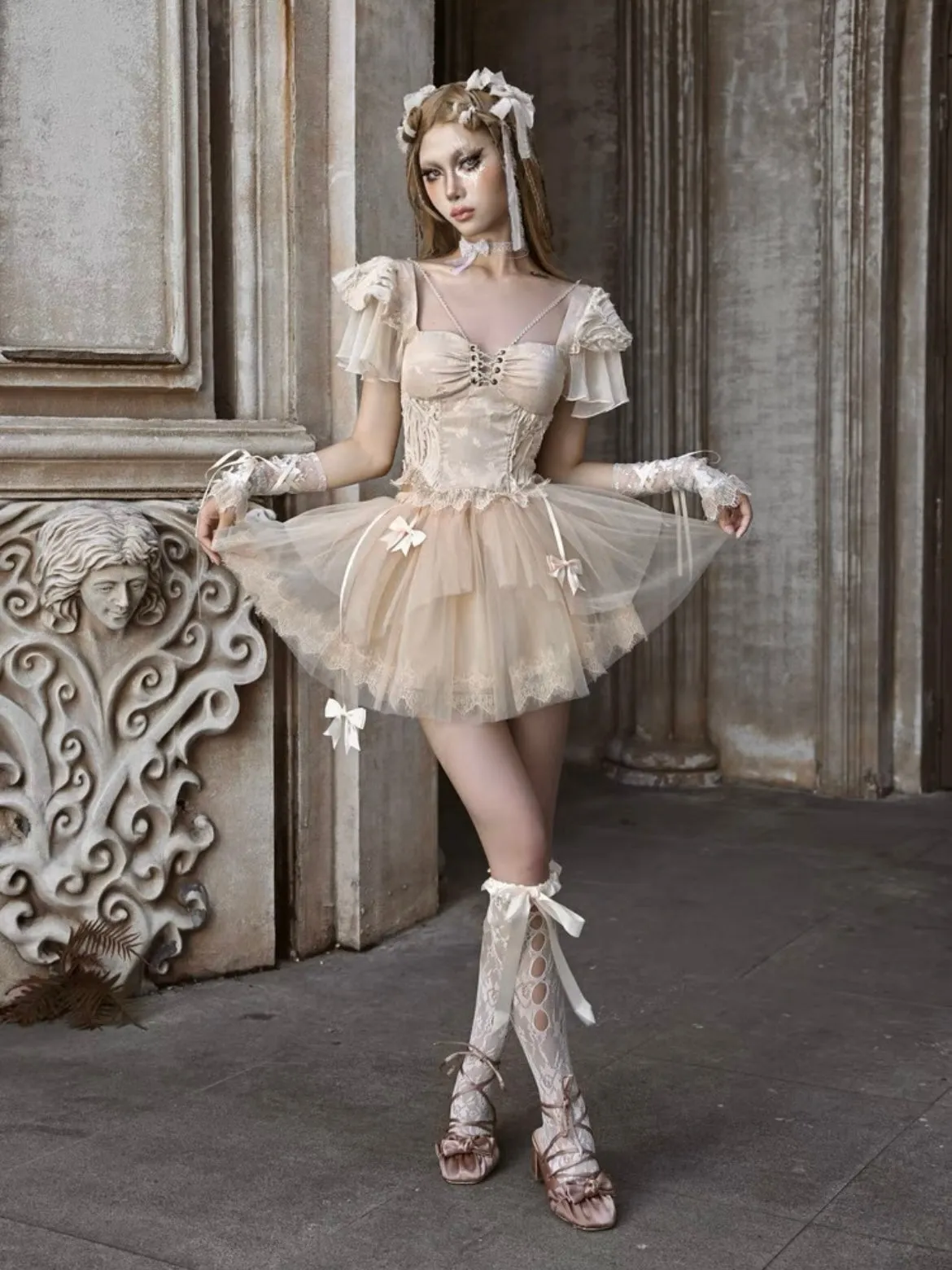 [Blood Supply]Regal Ballet Lace & Tulle Set