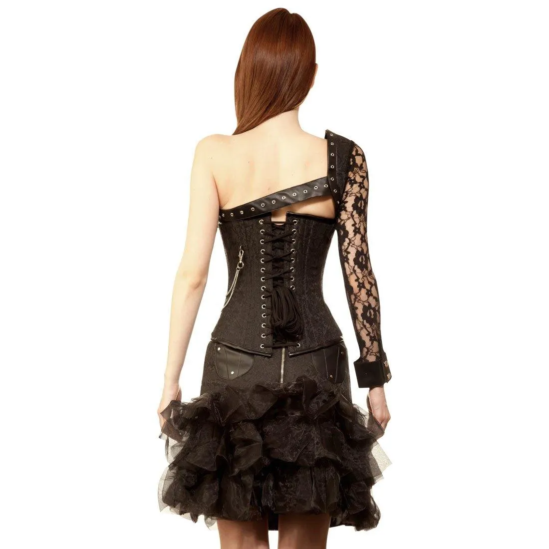 Bohdanko Gothic Ladies Authentic Steel Boned Overbust Corset Dress