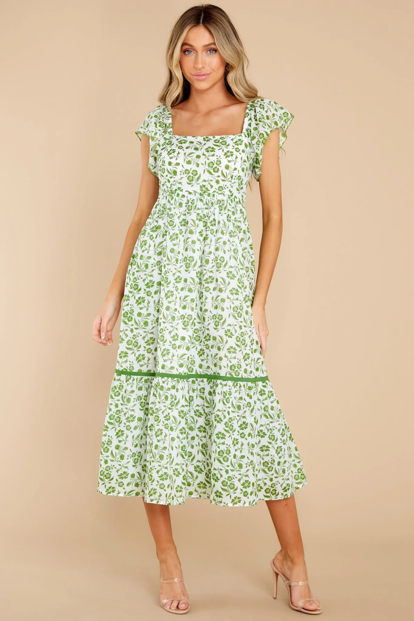 Brooke Picnic Lime Floral Dress