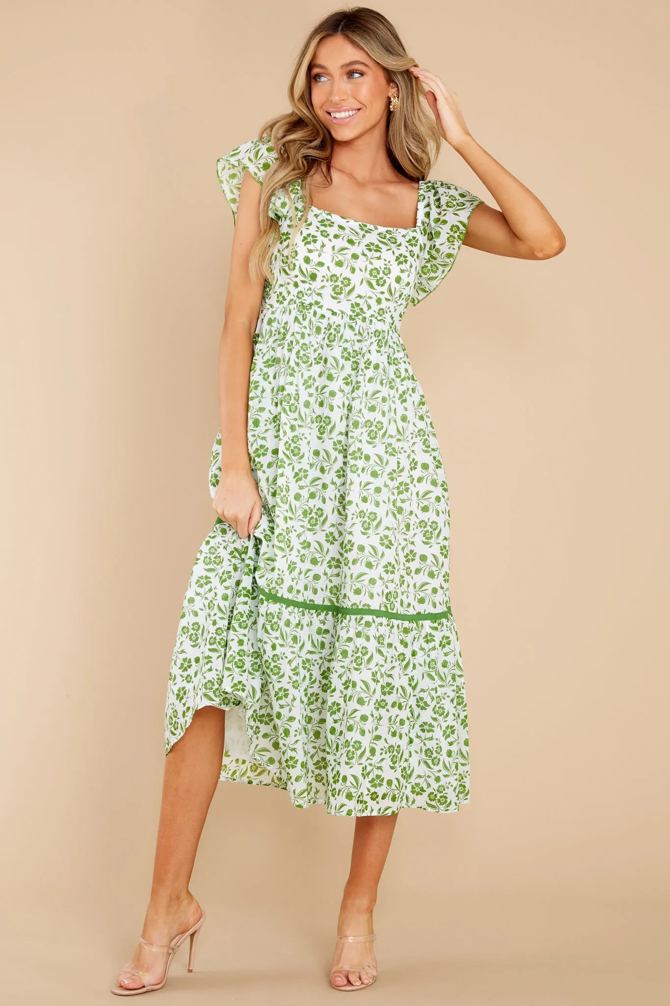 Brooke Picnic Lime Floral Dress