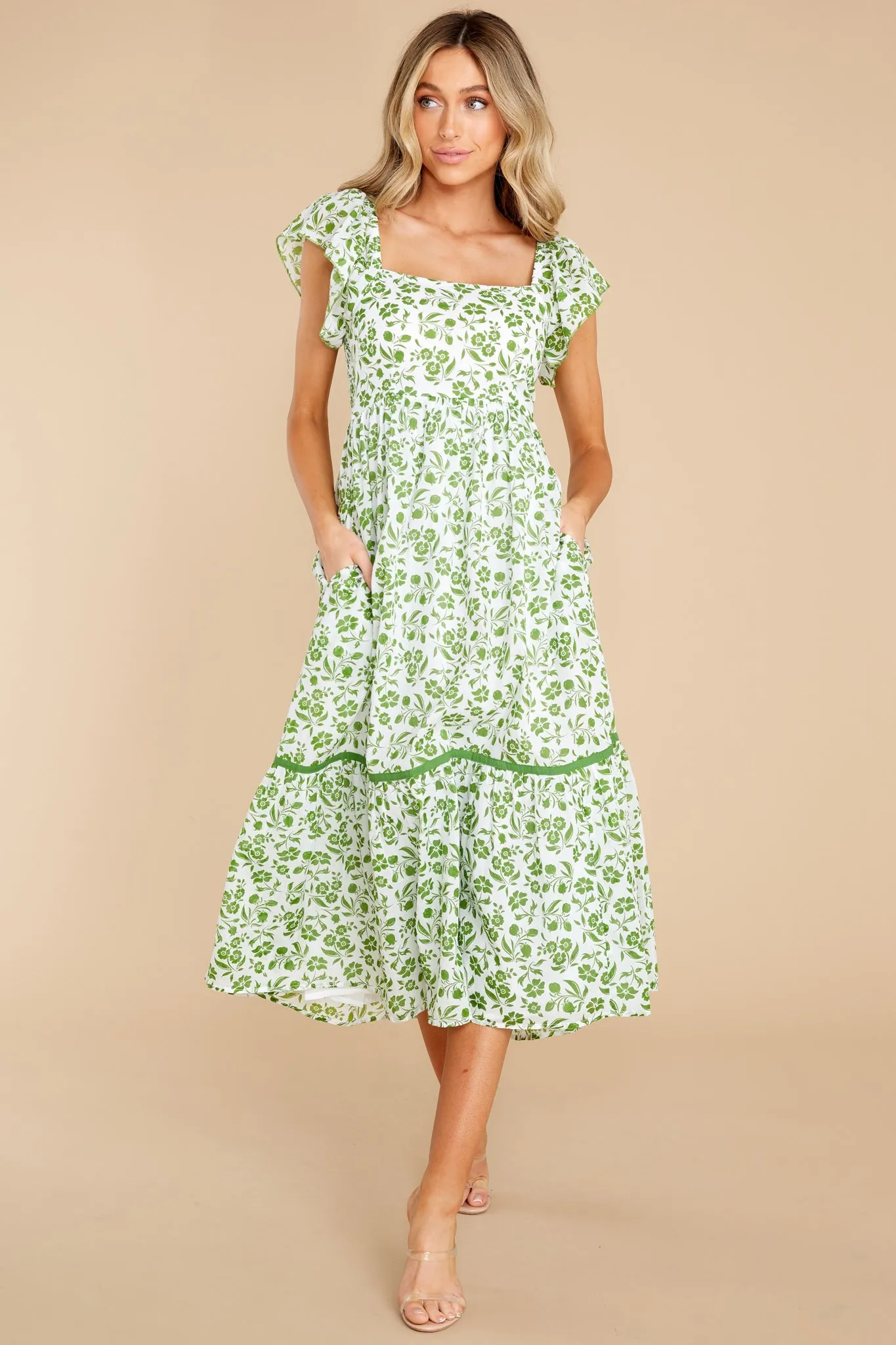 Brooke Picnic Lime Floral Dress