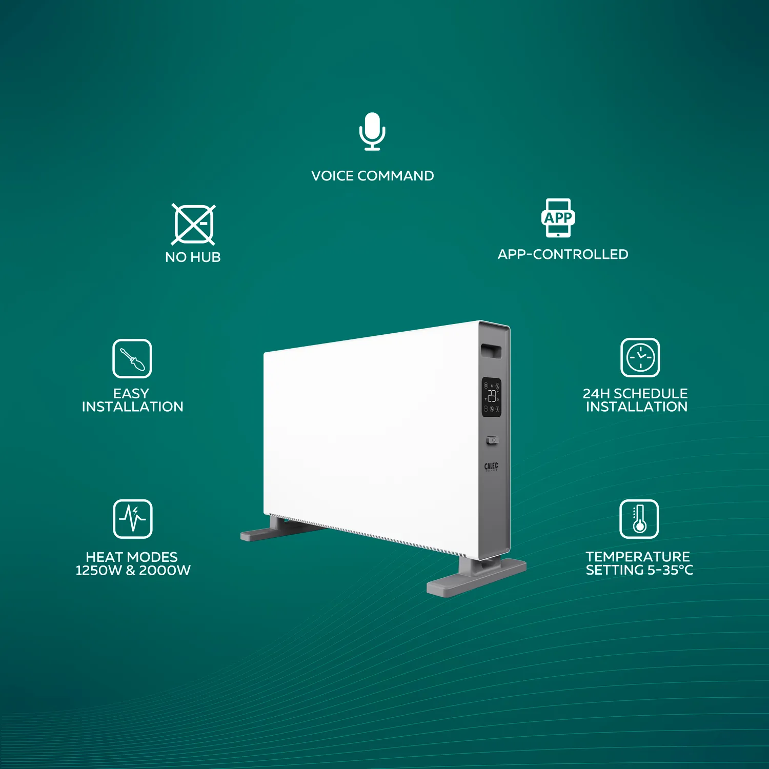 Calex Smart Convector Heater - with App Control - 2000W