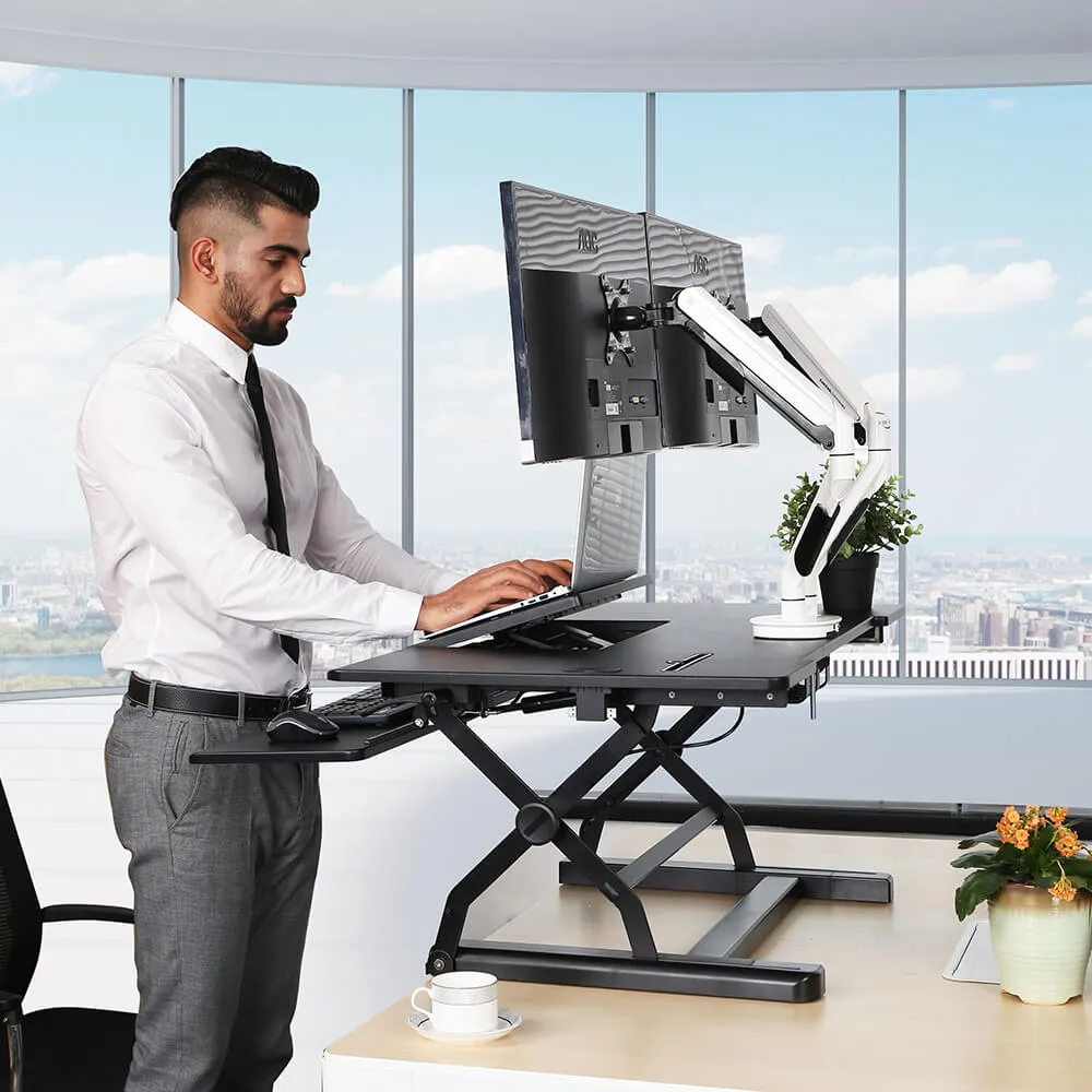 Charge & Stand 36″ Ergonomic Desk Riser with USB