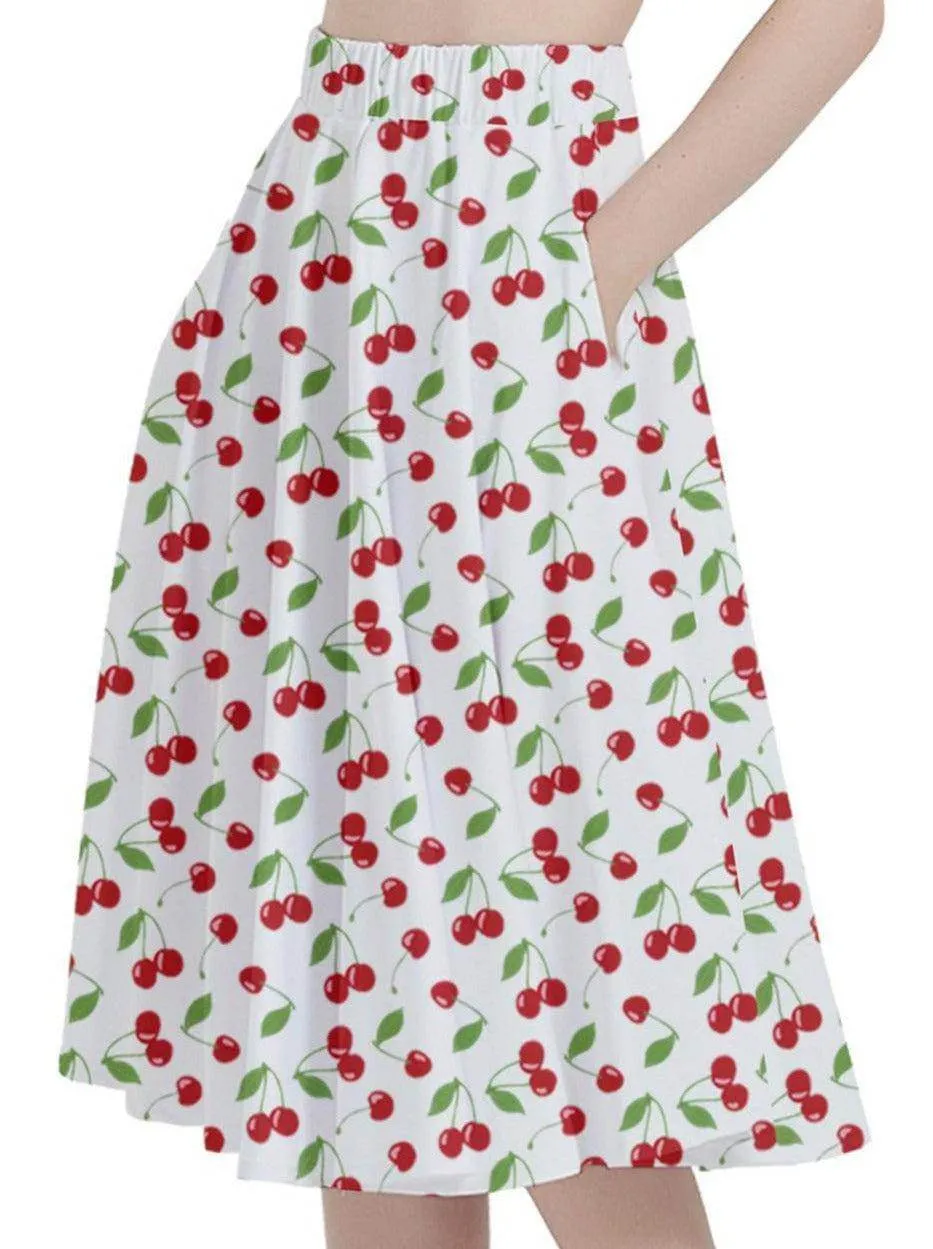 Cherry Bombshell Full Circle Skirt