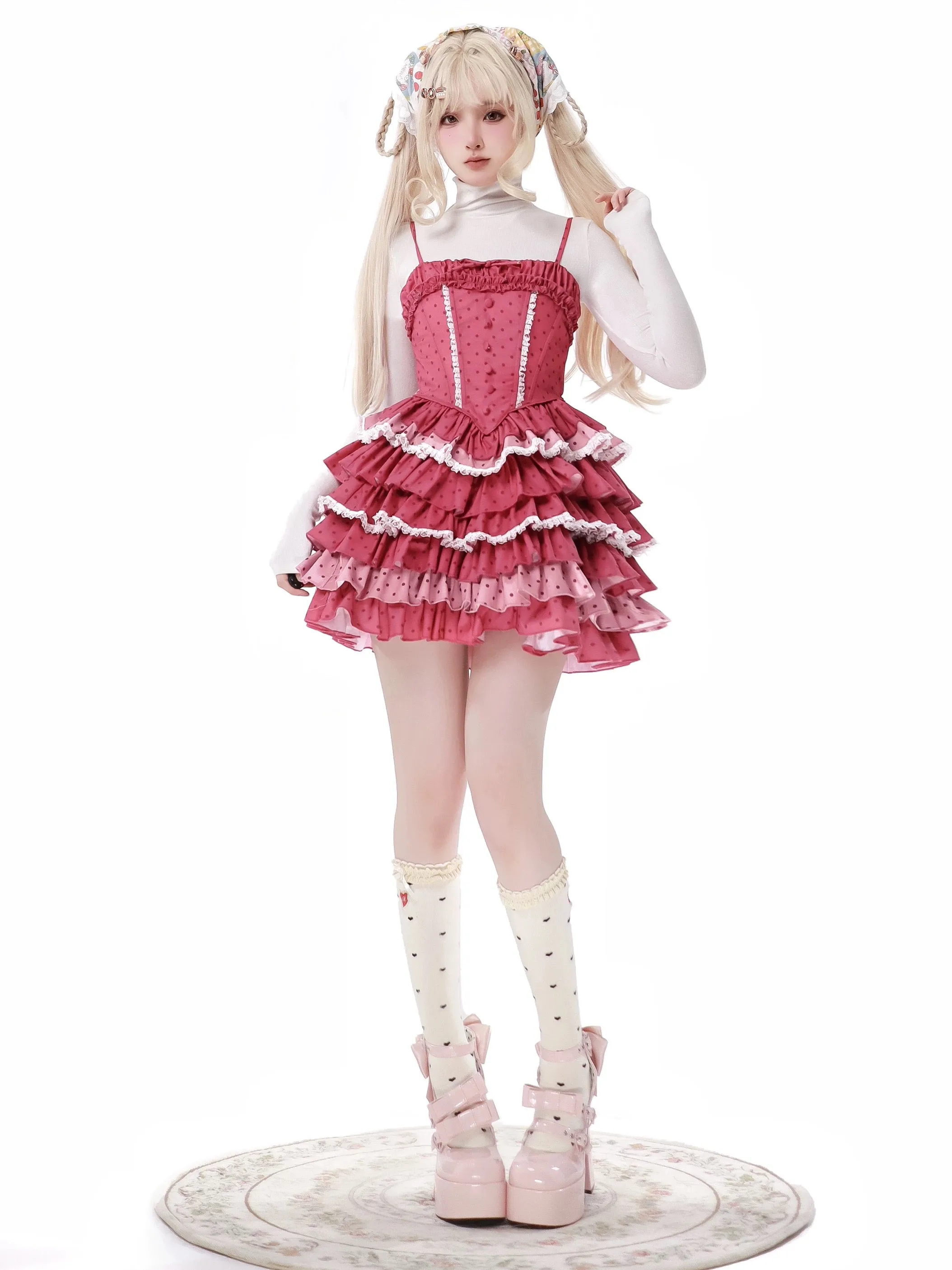 Christmas Respberry Pie Lolita Fashion Mini Dress