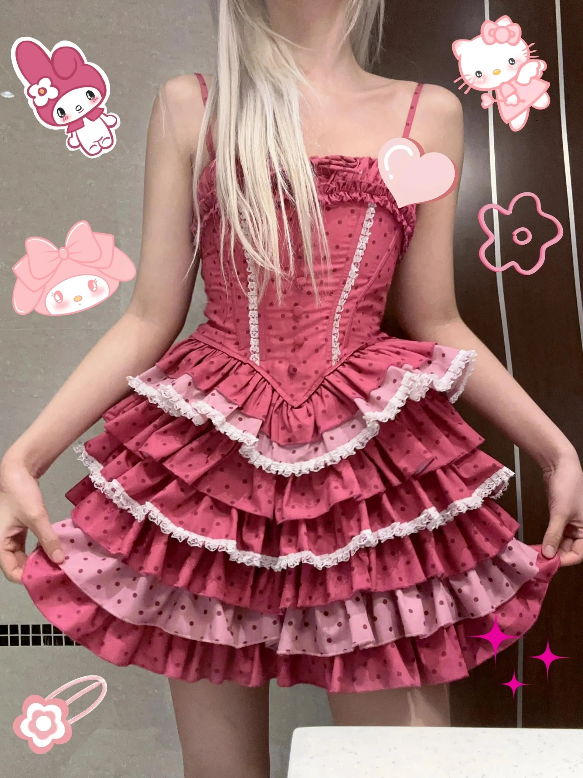 Christmas Respberry Pie Lolita Fashion Mini Dress