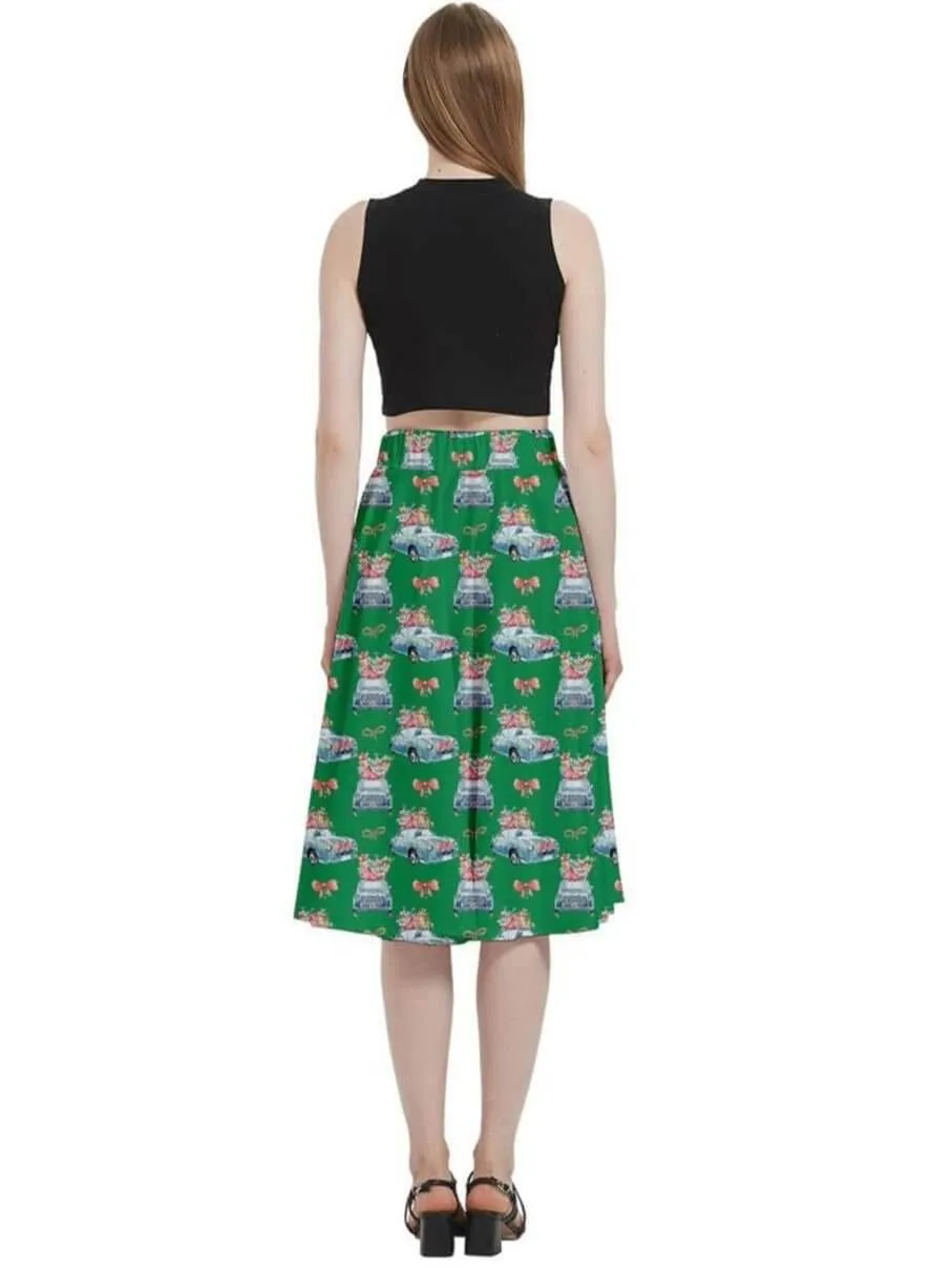 Cruisin' for Christmas Cheer Full Circle Skirt