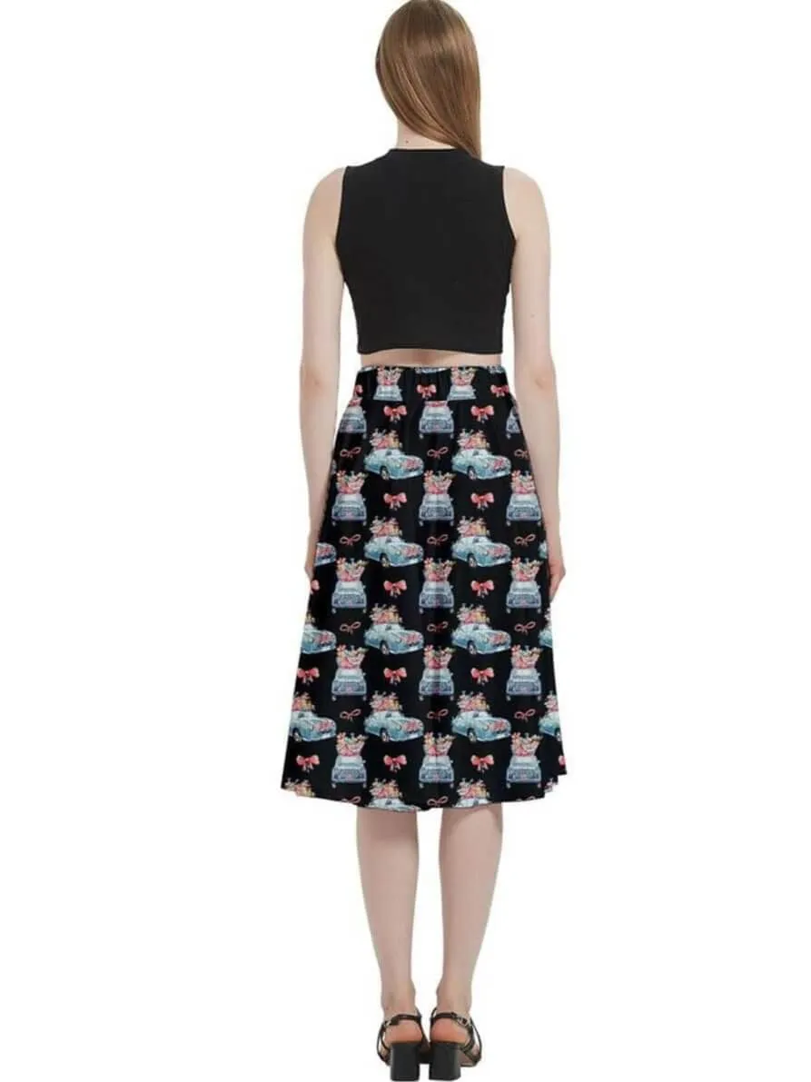 Cruisin' for Christmas Cheer Full Circle Skirt