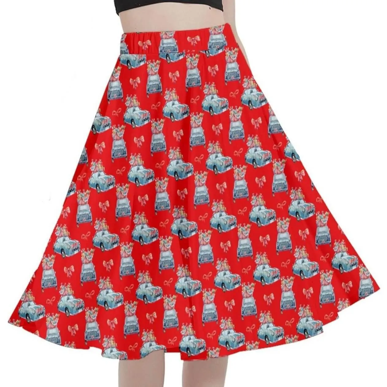 Cruisin' for Christmas Cheer Full Circle Skirt