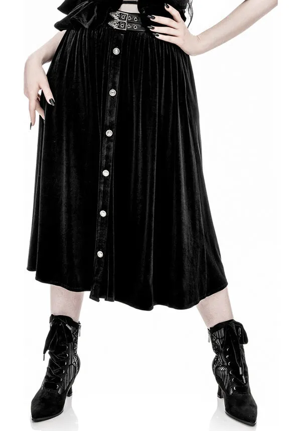 Crypt Velvet | MIDI SKIRT*