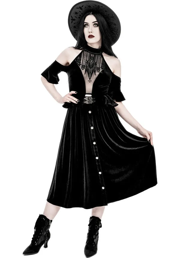 Crypt Velvet | MIDI SKIRT*