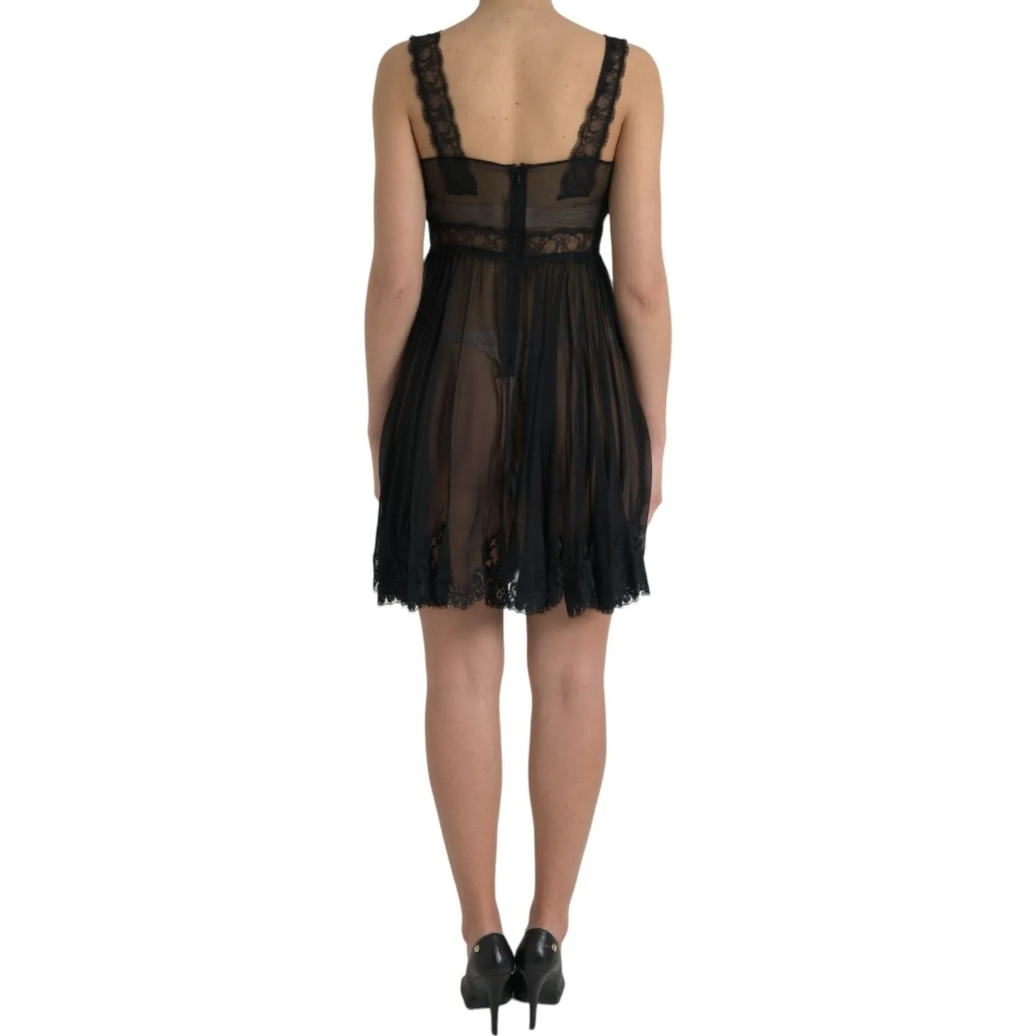 Dolce & Gabbana Elegant Chiffon Silk Blend Mini Dress