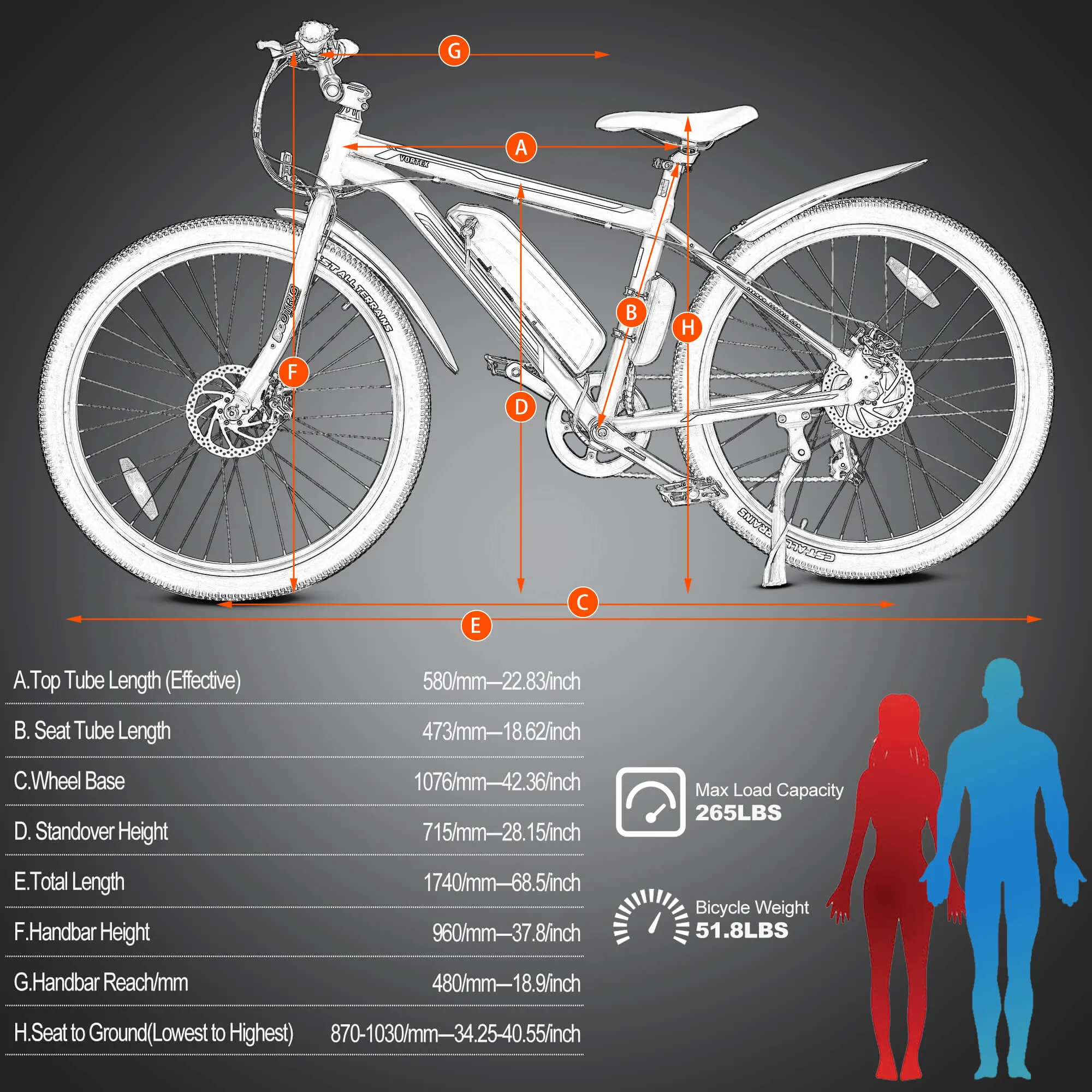 Ecotric 350W Vortex City Electric Bike