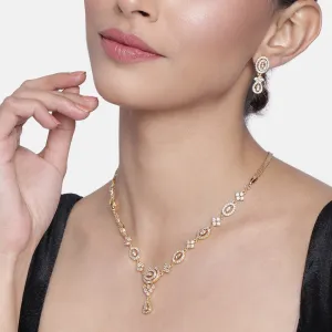 Estele - Zubeida Diamante gold place Necklace set