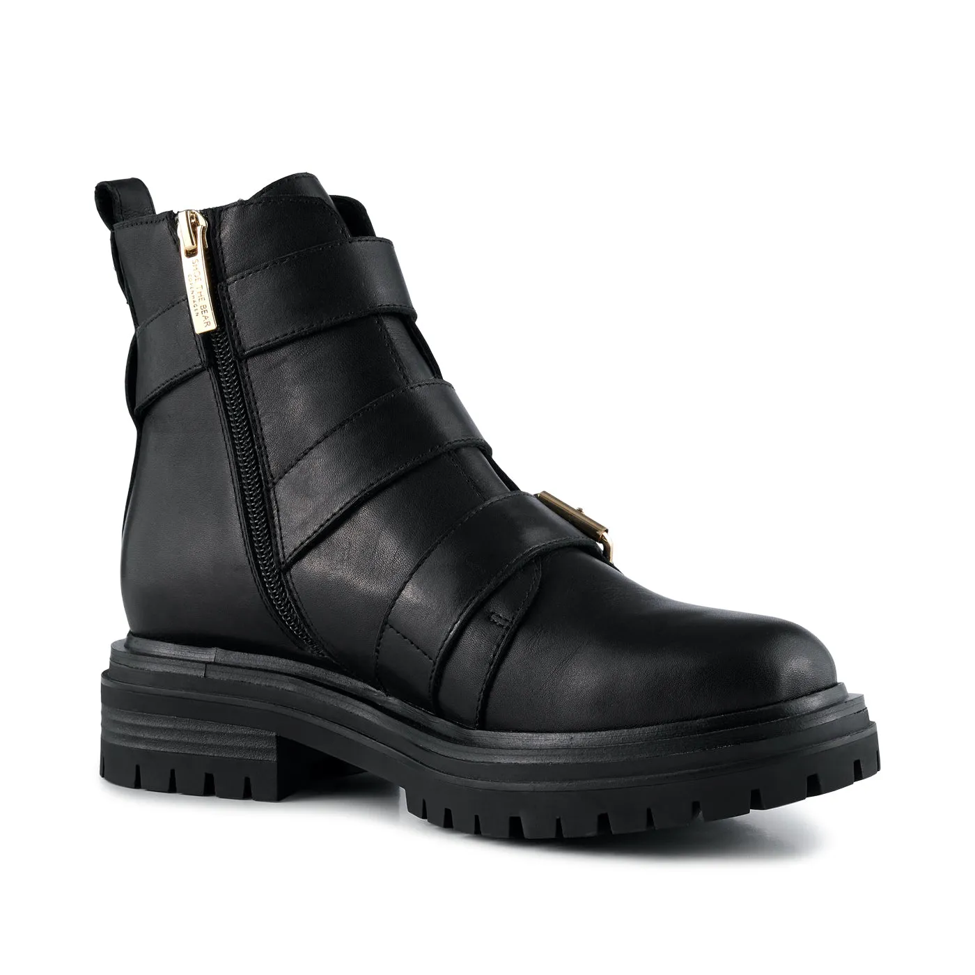 Franka boot leather - BLACK