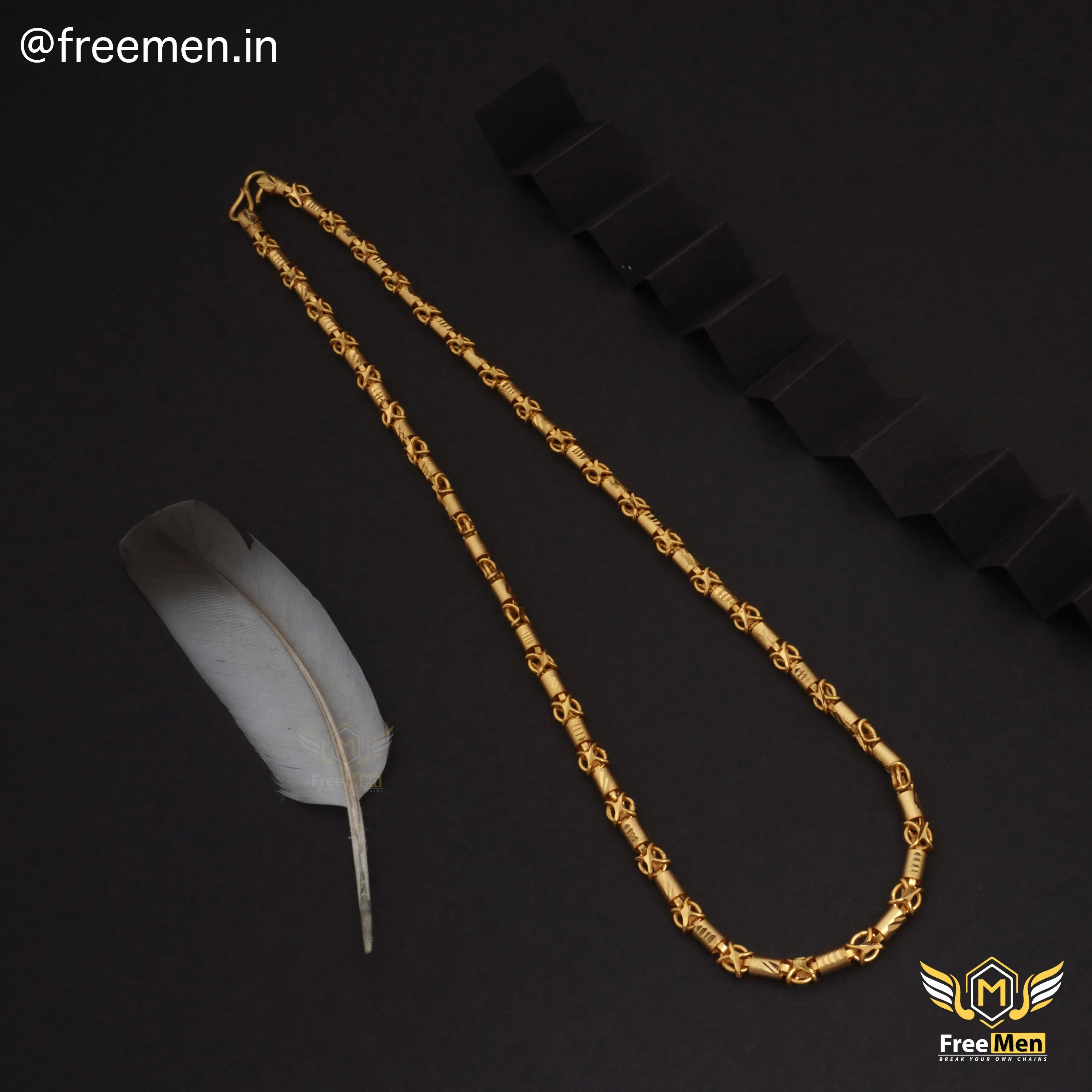 Freemen Delicate Pipe Designer Chain for Men - FM186