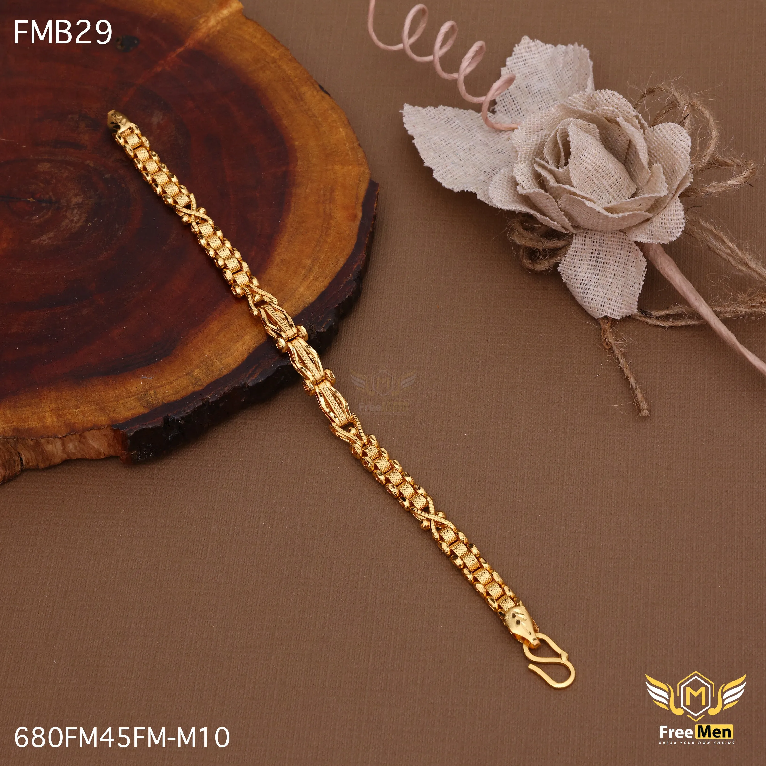 Freemen Delicate X Shape Design Bracelet for Men - FMB29