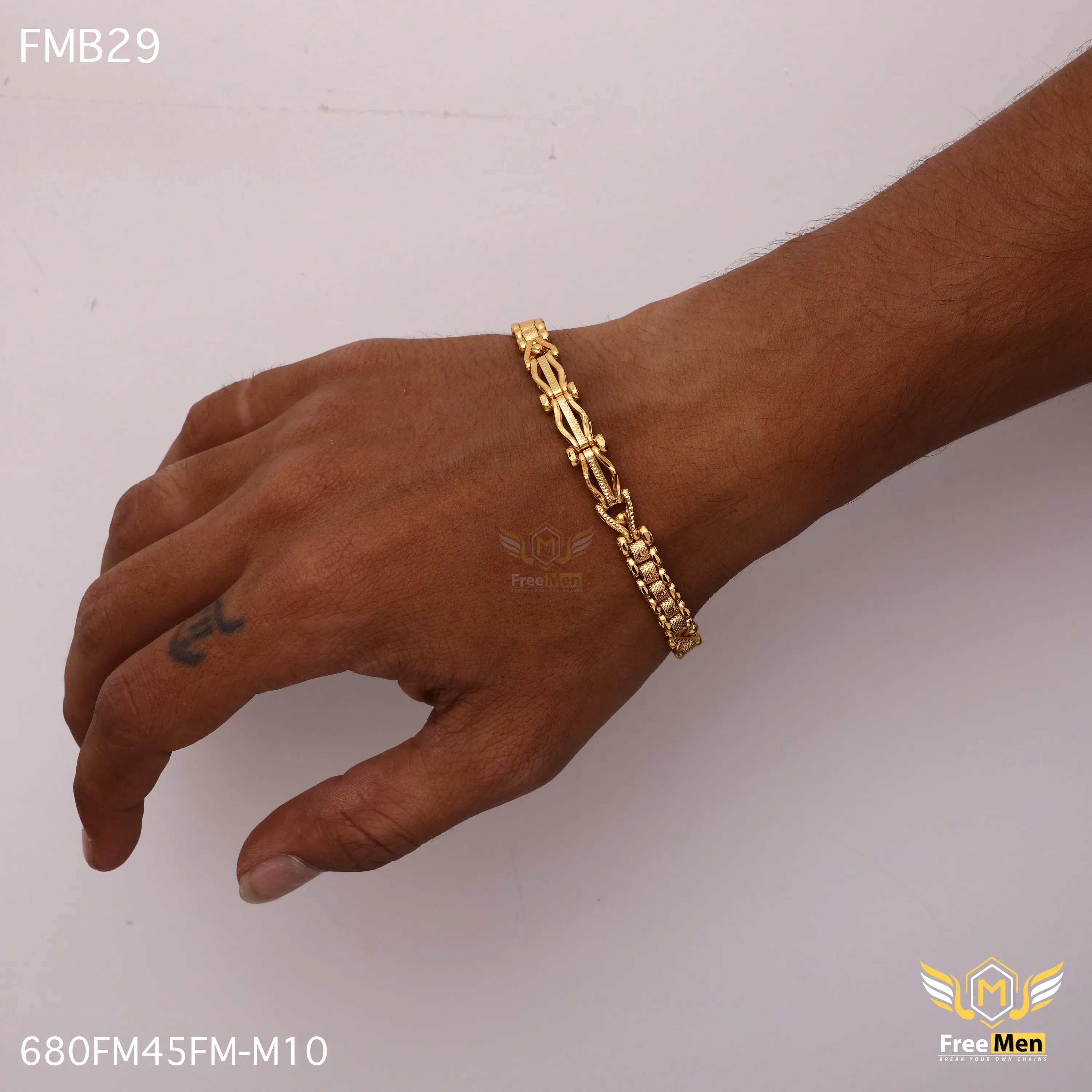 Freemen Delicate X Shape Design Bracelet for Men - FMB29