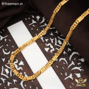 Freemen Fascination Biscuit Nawabi Gold Plated Chain - FMGC23