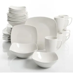 Gibson Zen 30pc Square Dinnerware Set