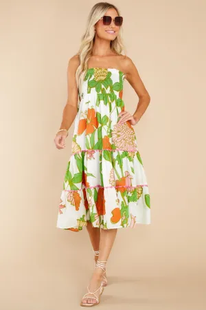 Izzy Mod Floral Melon Skirt Dress