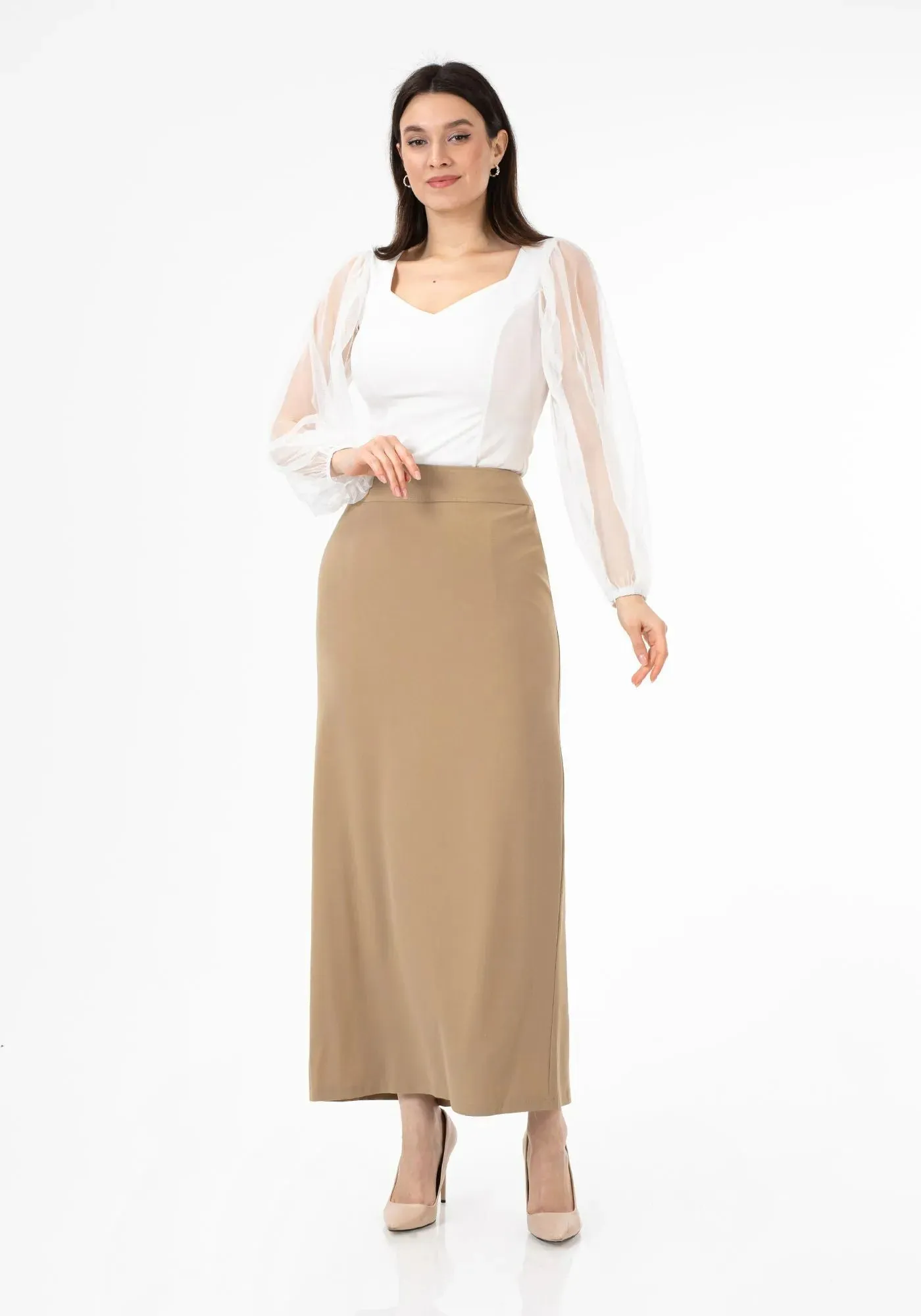 Maxi Back Slitted Pencil Skirt