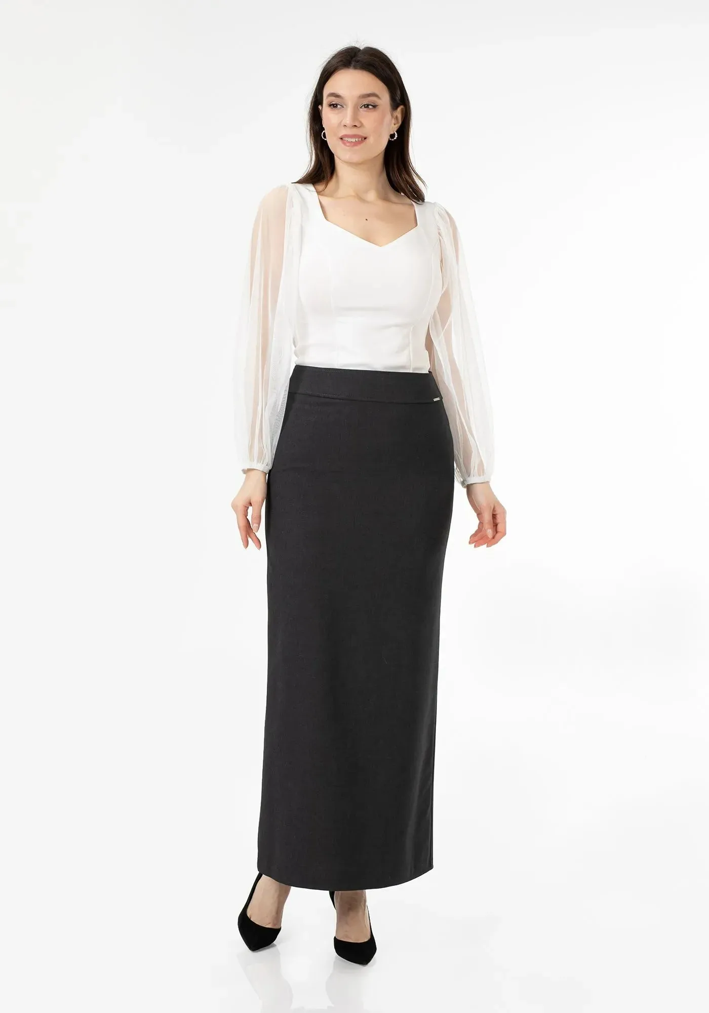 Maxi Back Slitted Pencil Skirt