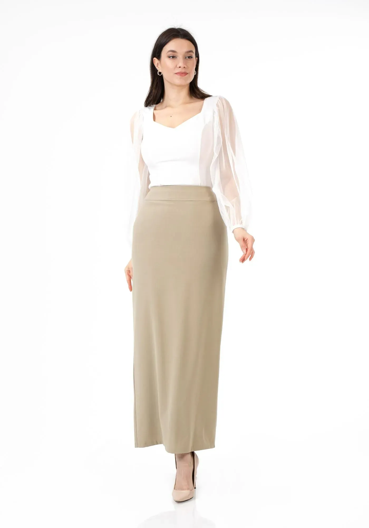 Maxi Back Slitted Pencil Skirt