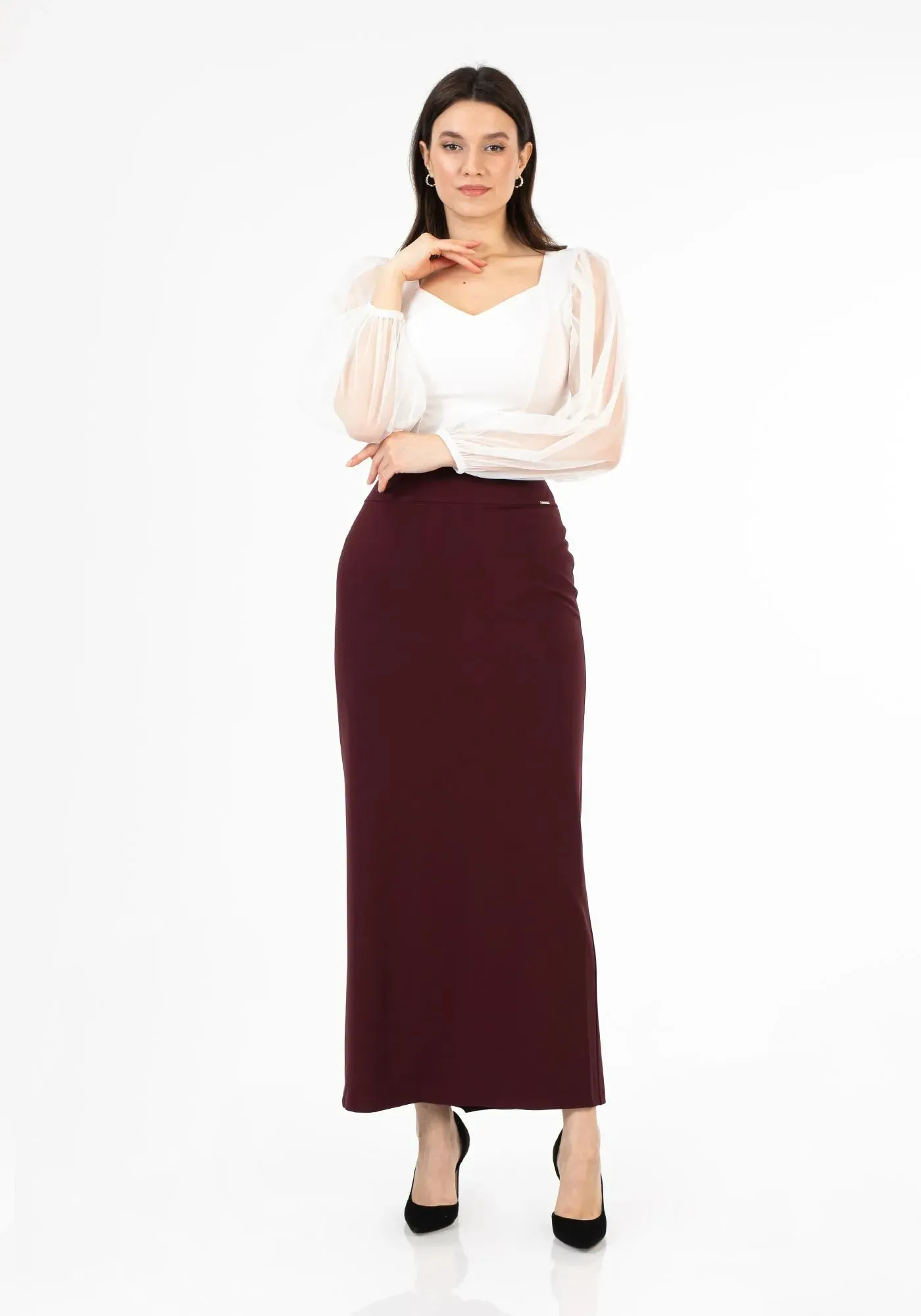 Maxi Back Slitted Pencil Skirt