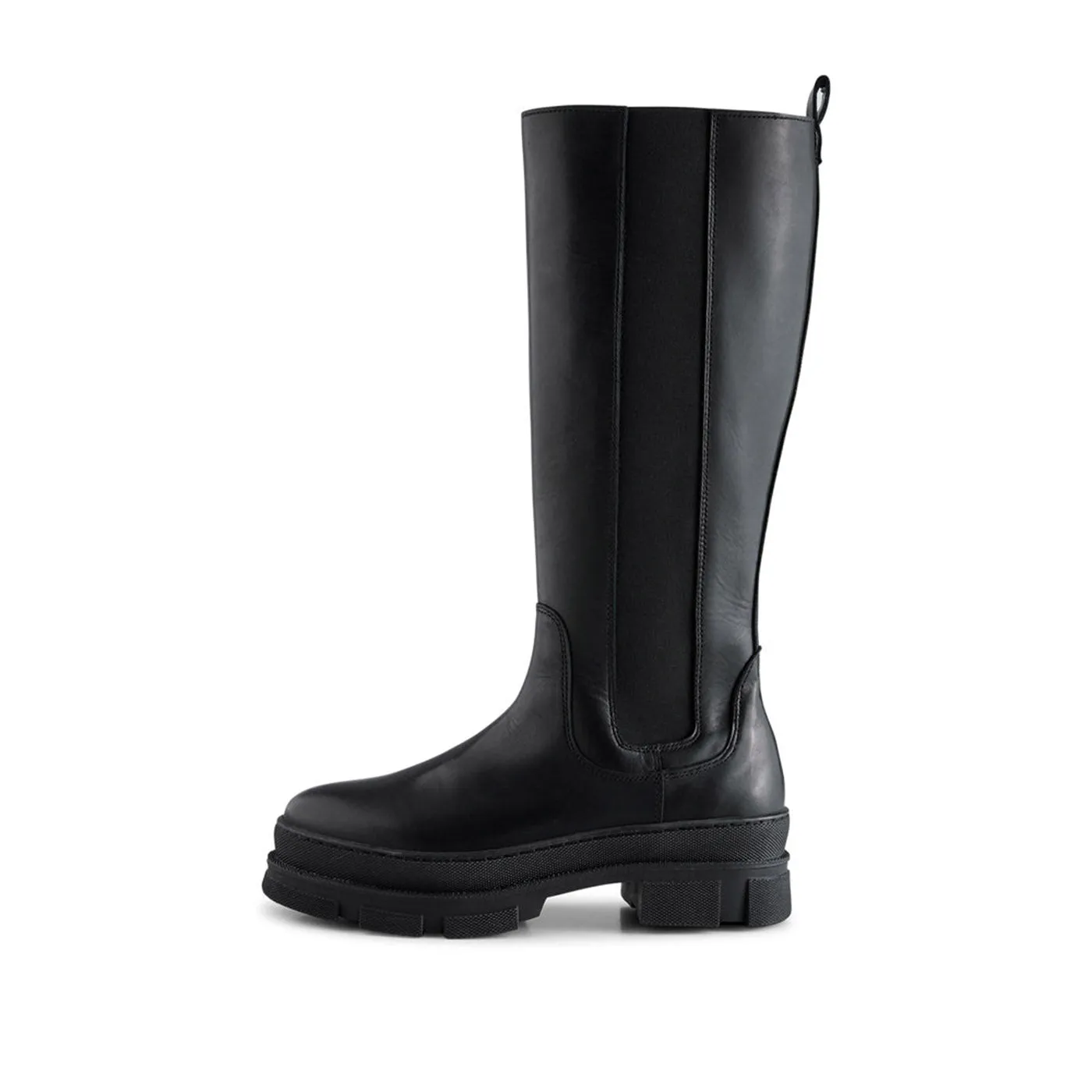 Olga chelsea boot leather - BLACK