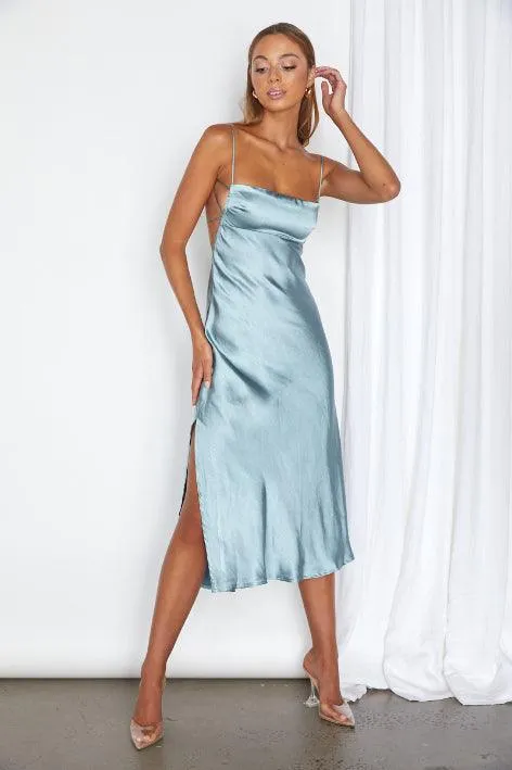 Poma Dress- Teal Blue