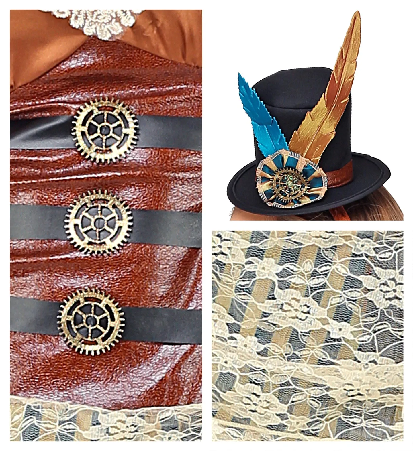 Steampunk Costume with Mini Hat